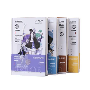 Factory Custom Japan Bushido Spirit Warrior  A5 Custom  Cartoon Notebook for Student As Gift