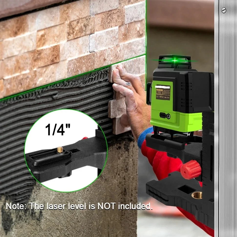 Adaptateur de niveau laser, base rotative à 360° avec filetage standard de 6,35 mm pour la plupart des appareils de niveau laser