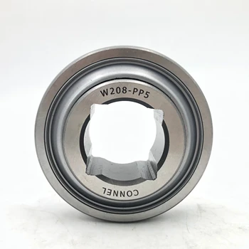 W208-PP5 Gang Disc Square Bore Bearings Steel Farm Machinery Roller Ball Hub Bearing Grease Lubrication