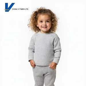 China V-Times Children's Clothing Casual Baby Boy Toddler Suit 2-Piece Early Autumn Knitted Textured Comfortable Pullover