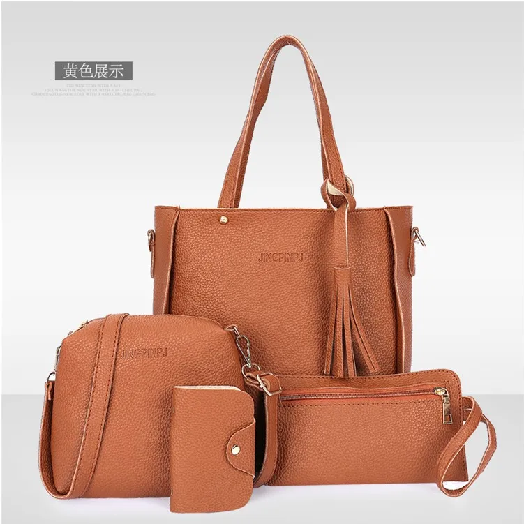 Practical PU Leather Women's Handbag Shopping Tote Bag