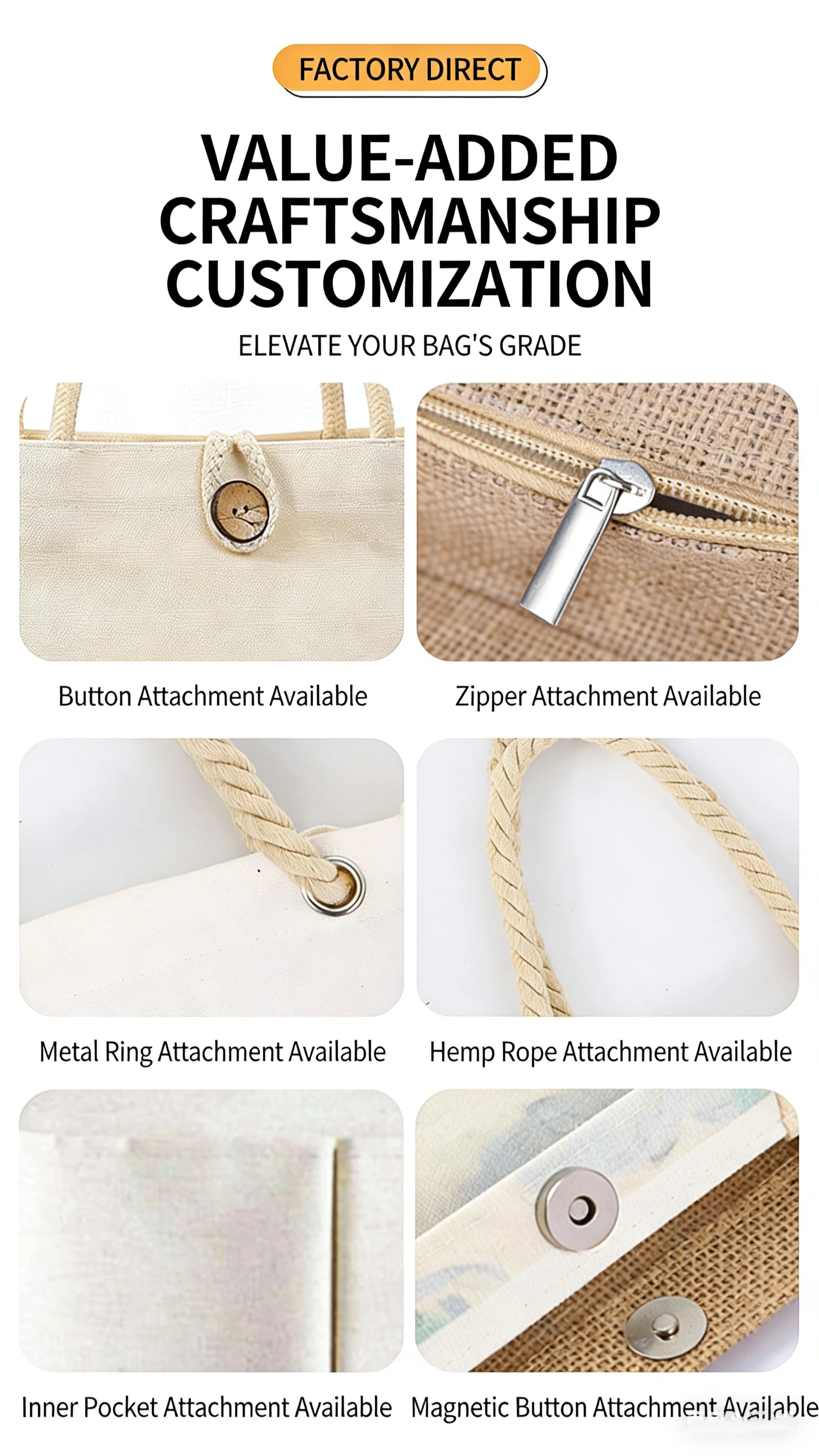 Custom Jute Shopping Bags Wholesale Silk Screen Printed Logo Eco-friendly Reusable Tote Bags Fashion Promotional Gift preview 6