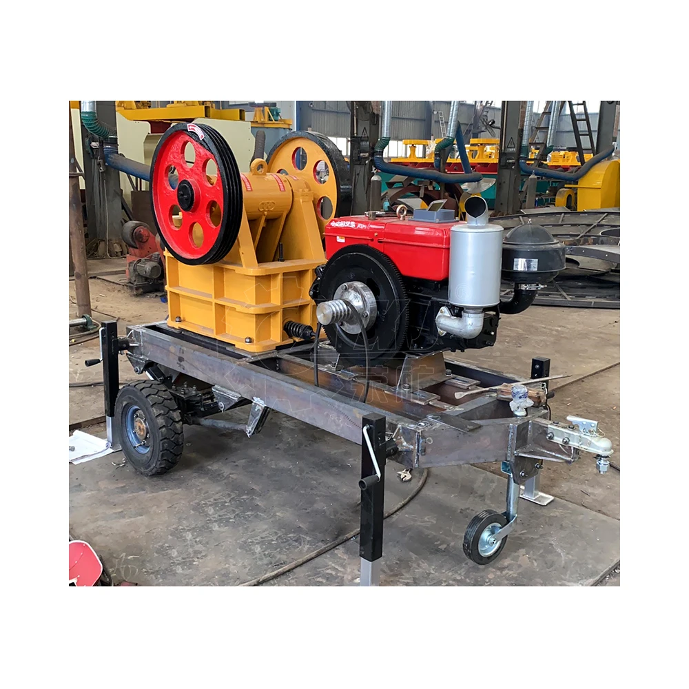 Hand Held Reliable Concrete Crusher Small Diesel Engine Mobile Portable Mini Stone Rock Crushing Machine Price Jaw Crusher