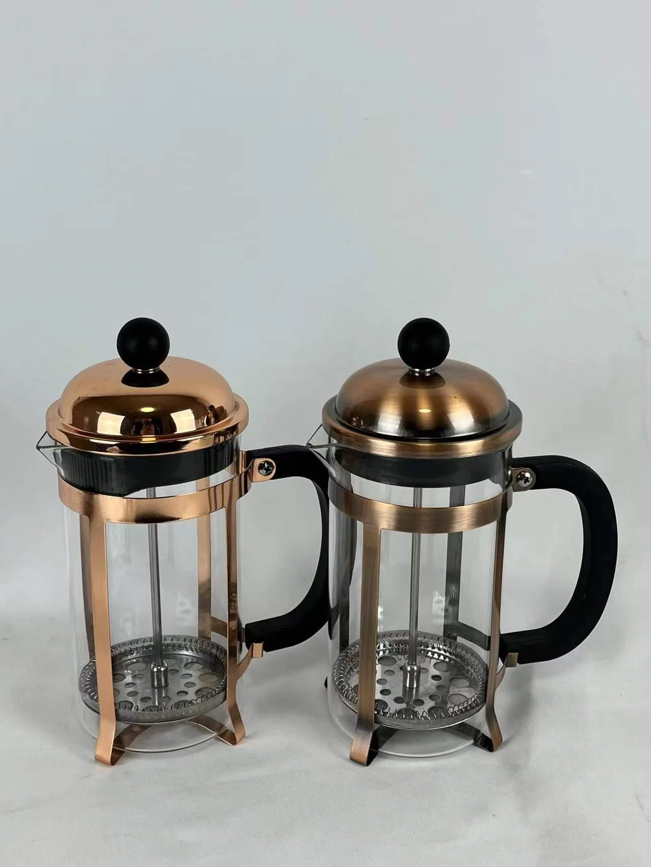 product 350ml gold and copper plating french press glass coffee pot-14
