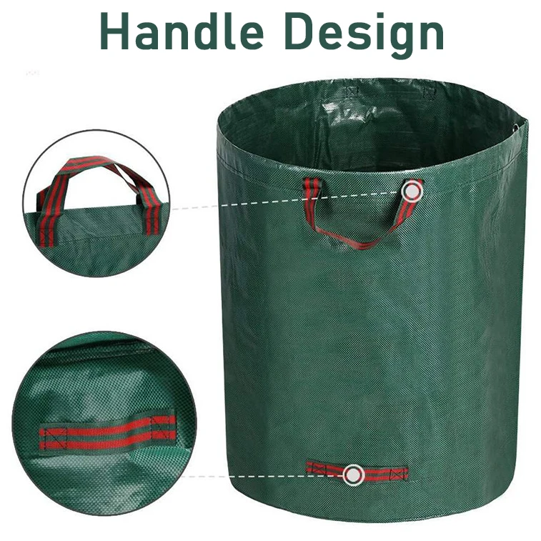 Waterproof Foldable Garden Waste Bag Large Capacity Park Lawn Garden
