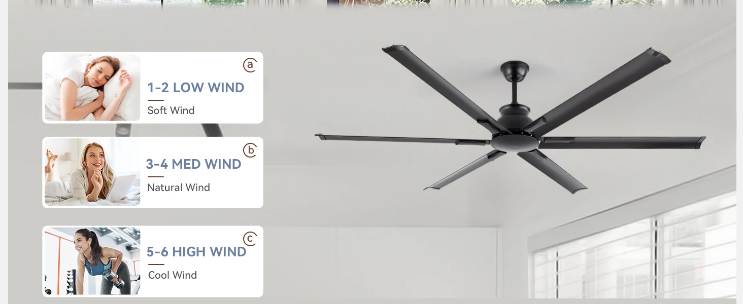 Large Industrial Fan, Aluminum, Ceiling - detail 6