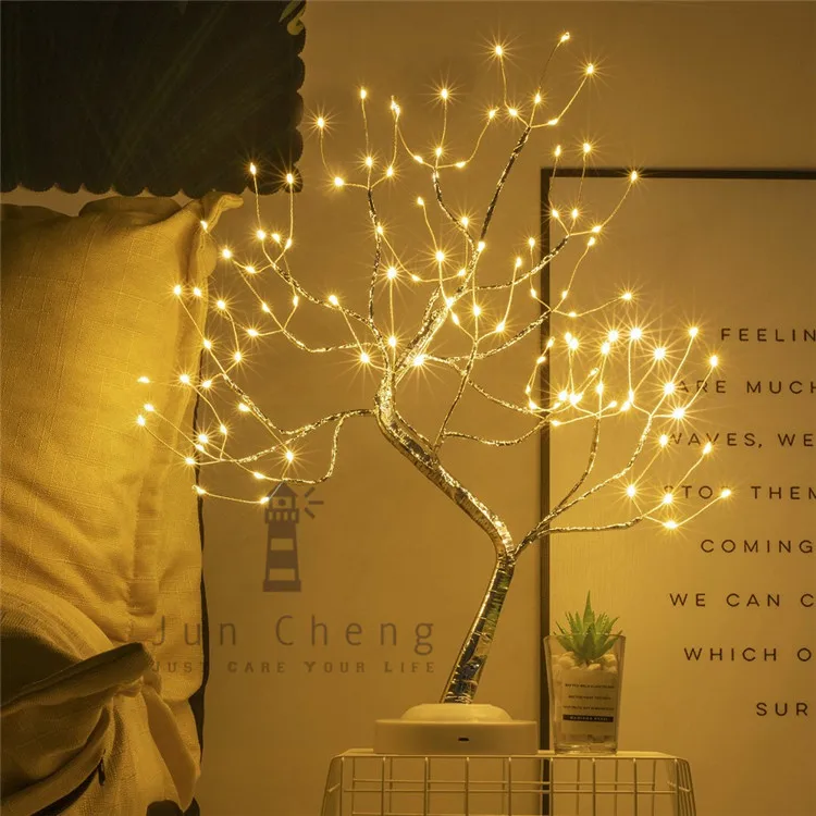 Mini LED Kupferdraht Innen lampe Valentinstag dekorative Fee Tischplatte  Bonsai Baum Licht