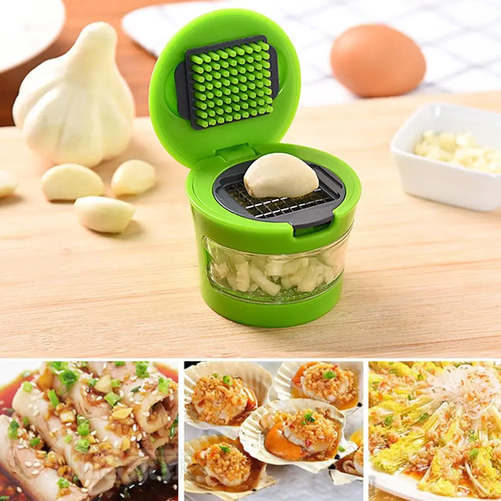 Wholesale Innovations Garlic Press Crusher Mincer Chopper Slicer Grinder  Stainless Steel Blades Garlic Peeler with Storage Container From  m.