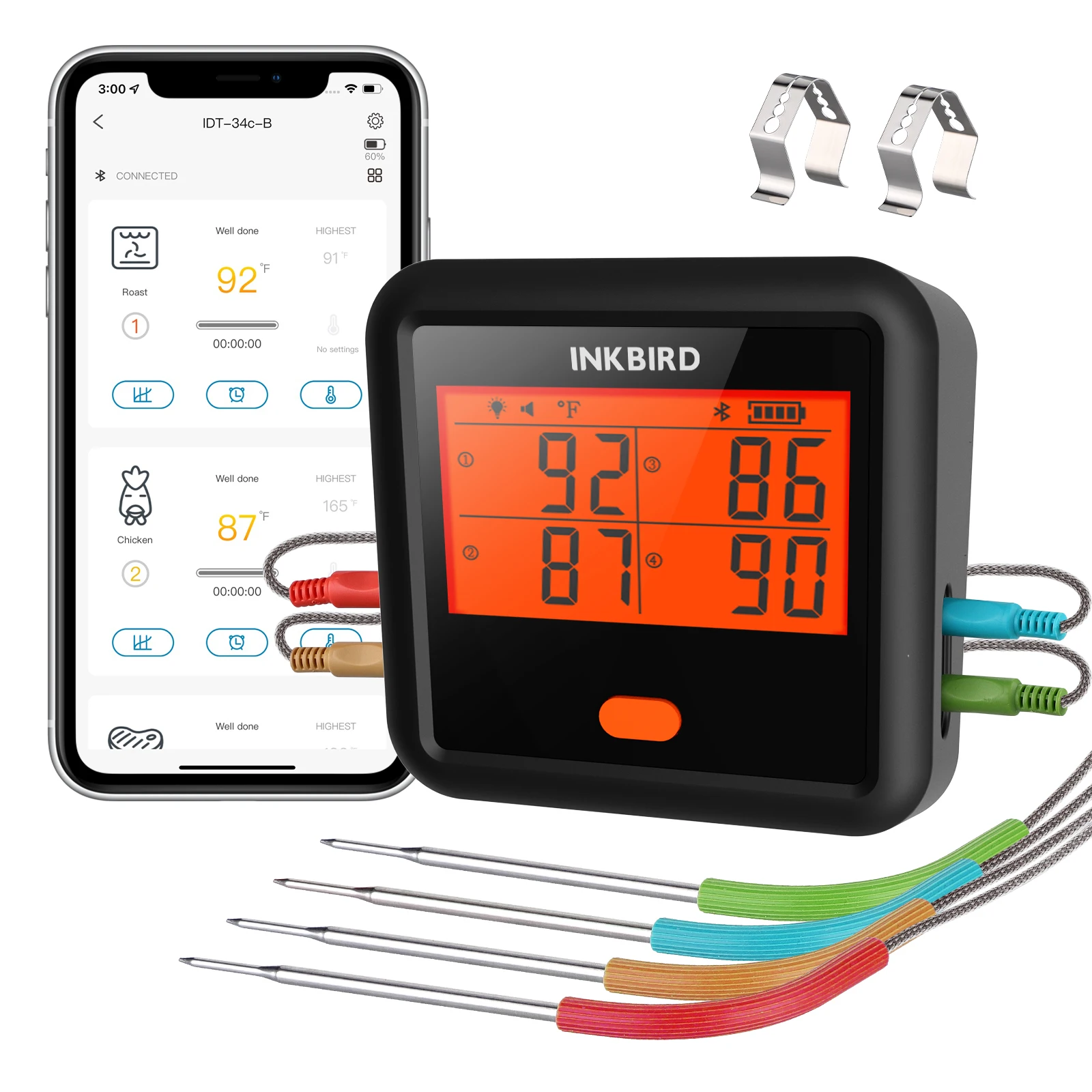 Inkbird Wifi Meat Thermometer Food Wireless Digital Cooking