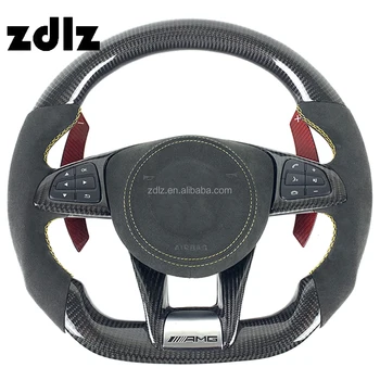 Carbon Fiber Steering Wheel For Benz AMG CLA GLC GLB GLS GLE C63 E63 W205 W213 2015 2016 2017 2018 2019 Car Interior Accessories