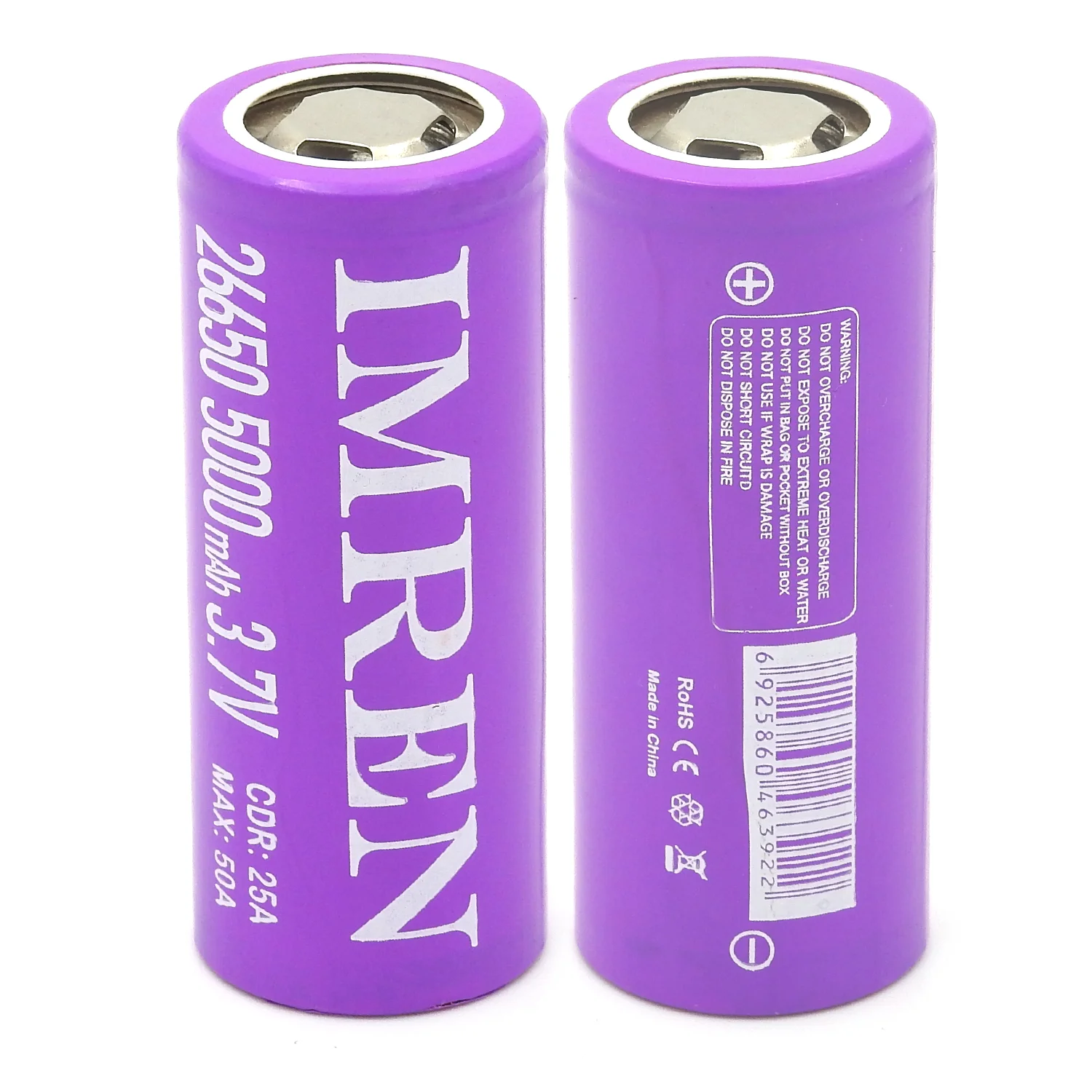 Imren 5000mah 3.7v Lithium Battery 18650 26650 Buy Rechargeable Lithium Batteries,Battery 18650 26650,Lithium Battery 3.6v Product on Alibaba.com
