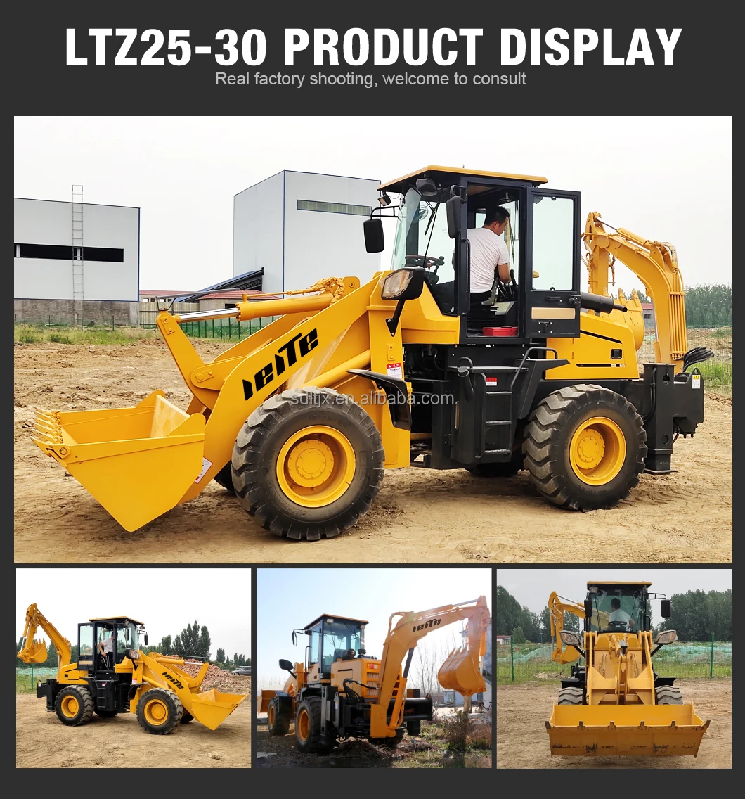 Diesel Mini Backhoe loader 3 ton 5 ton CE EPA China Sale 4 wheel drive new backhoe and loader Applicable earthmoving machinery