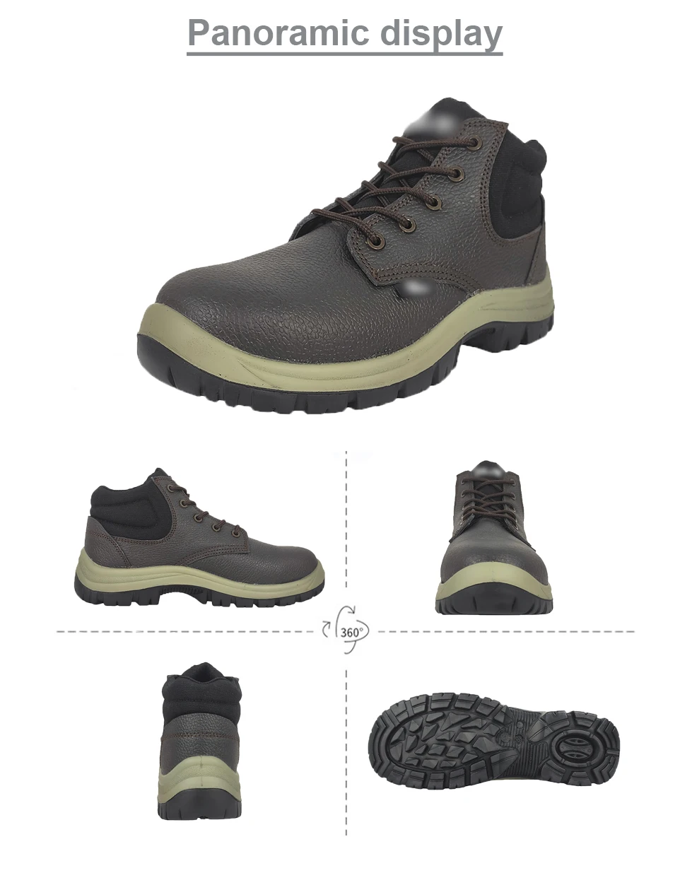 VITOSAFE Mid-cut Oil Resistant PU Outsole Classic Steel Toe Work Shoes Safety Boots Zapatos de seguridad details