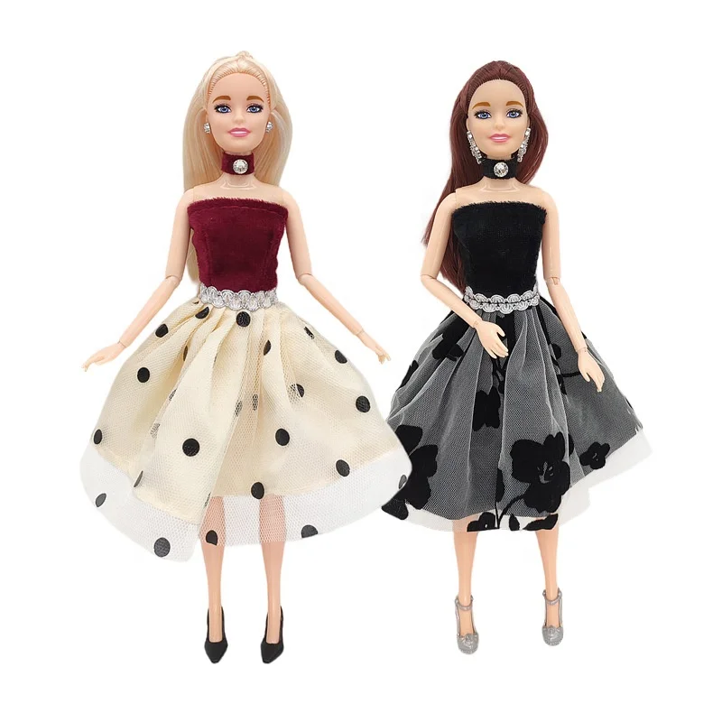 Wholesale Fashion Doll Clothes For 30cm Doll Evening Gown Short Dresses