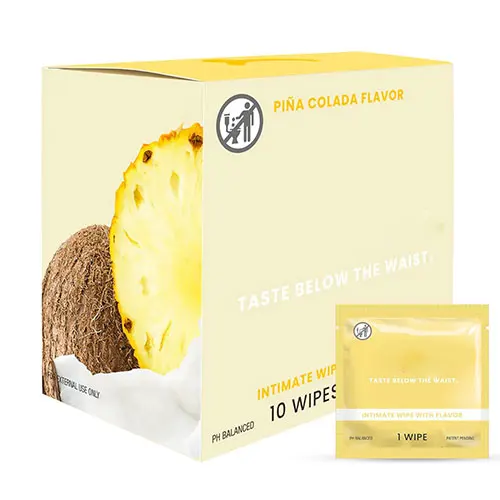 Flavored Intimate Ph Balanced Feminine Wipes for Women  Individually Wrapped After Sex Wet Wipes  Delay Wipes for Men
