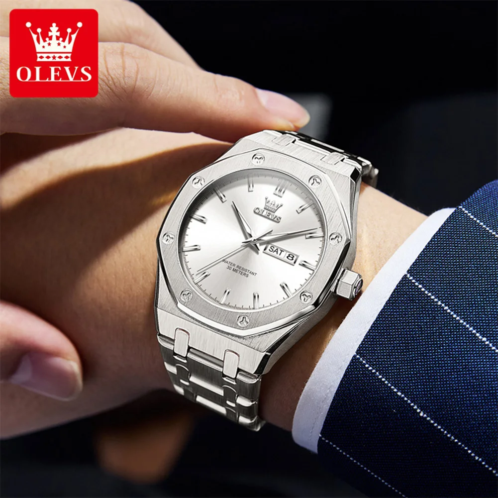 OLEVS 3726 Luxury Gold Waterproof Quartz Watch