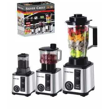 Silver crest 9500W 3 in 1 stainless steel hight speed multifunction Home kitchen commercial food machine Smoothie juicer blender