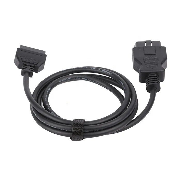 Custom 1M 16-Pin J1962 Car OBD2 Connector Extension Cable 12V/24V Male Female 12-Month Warranty for Code Readers