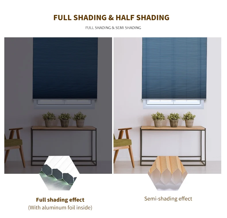 Cellular Honeycomb Window Curtain Shade Best Quality Heat Insulation Double Cell Window Blinds