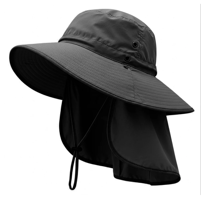 Custom UV Protection Bucket Hat Fishing Safari Summer Men Sun Hat Fisherman Outdoor Caps Bucket Hat