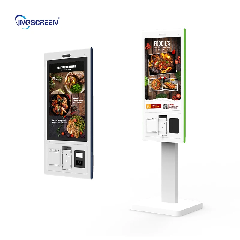 INGSCREEN High Speed Response Capacitive Touch Screen Self Service Payment Kiosk with Printer