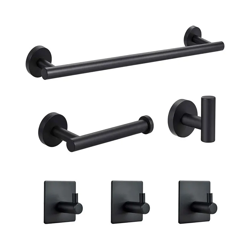 Washroom Accessories Bathroom Accessories Set 304 Stainless Steel Towel Bar Paper Holder Robe