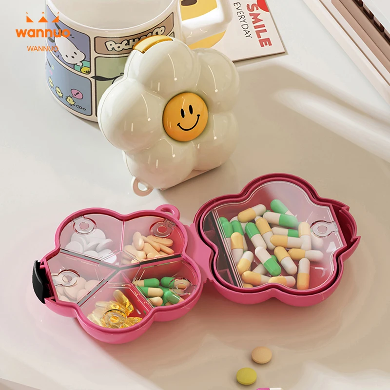 Wannuo Mini Storage Box Portable Mini Pill Organizer Easy To Carry Pill Storage Box For Pill Storage