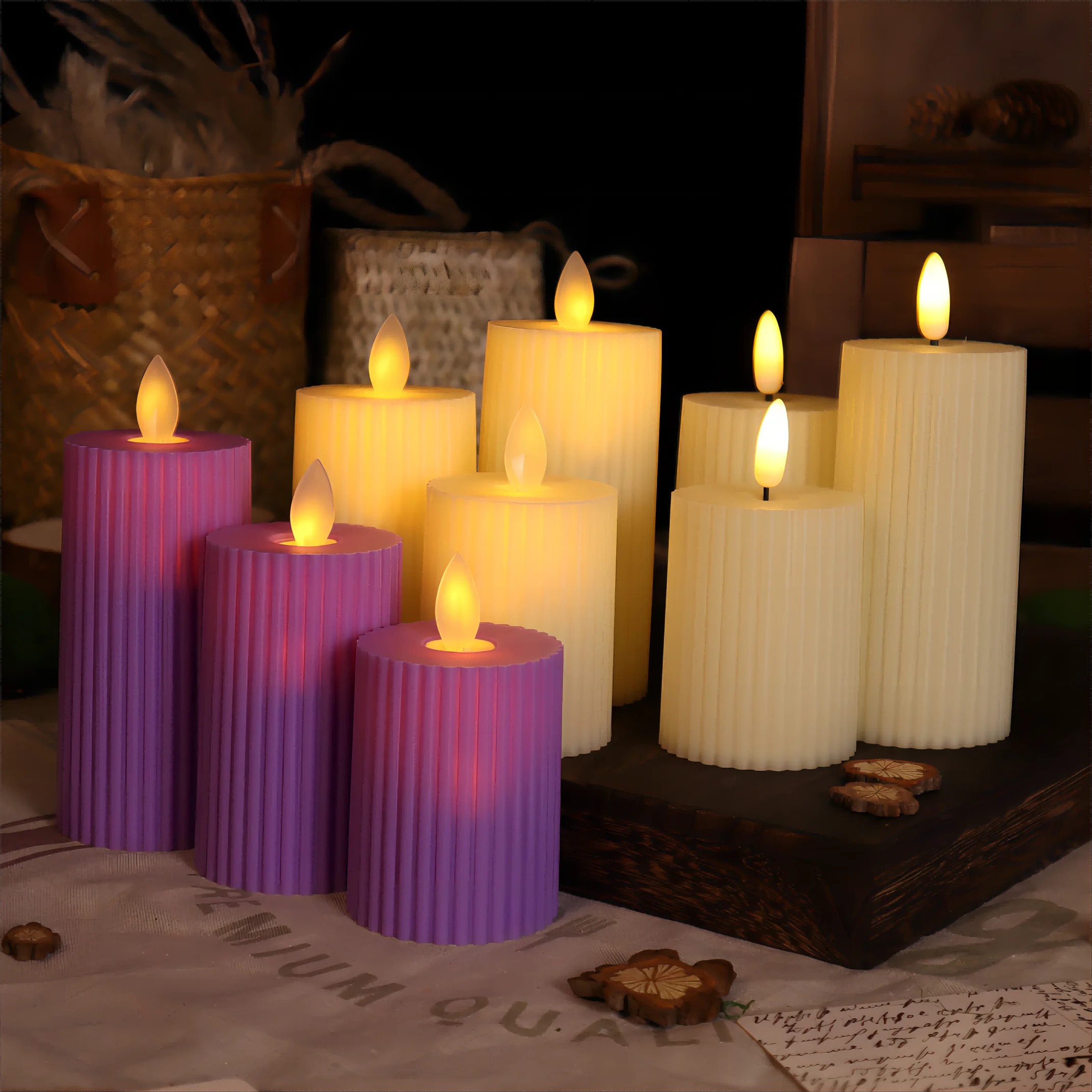 product plastic gear candle flameless led candle festival decoration party birthday atmosphere light home decoration-31