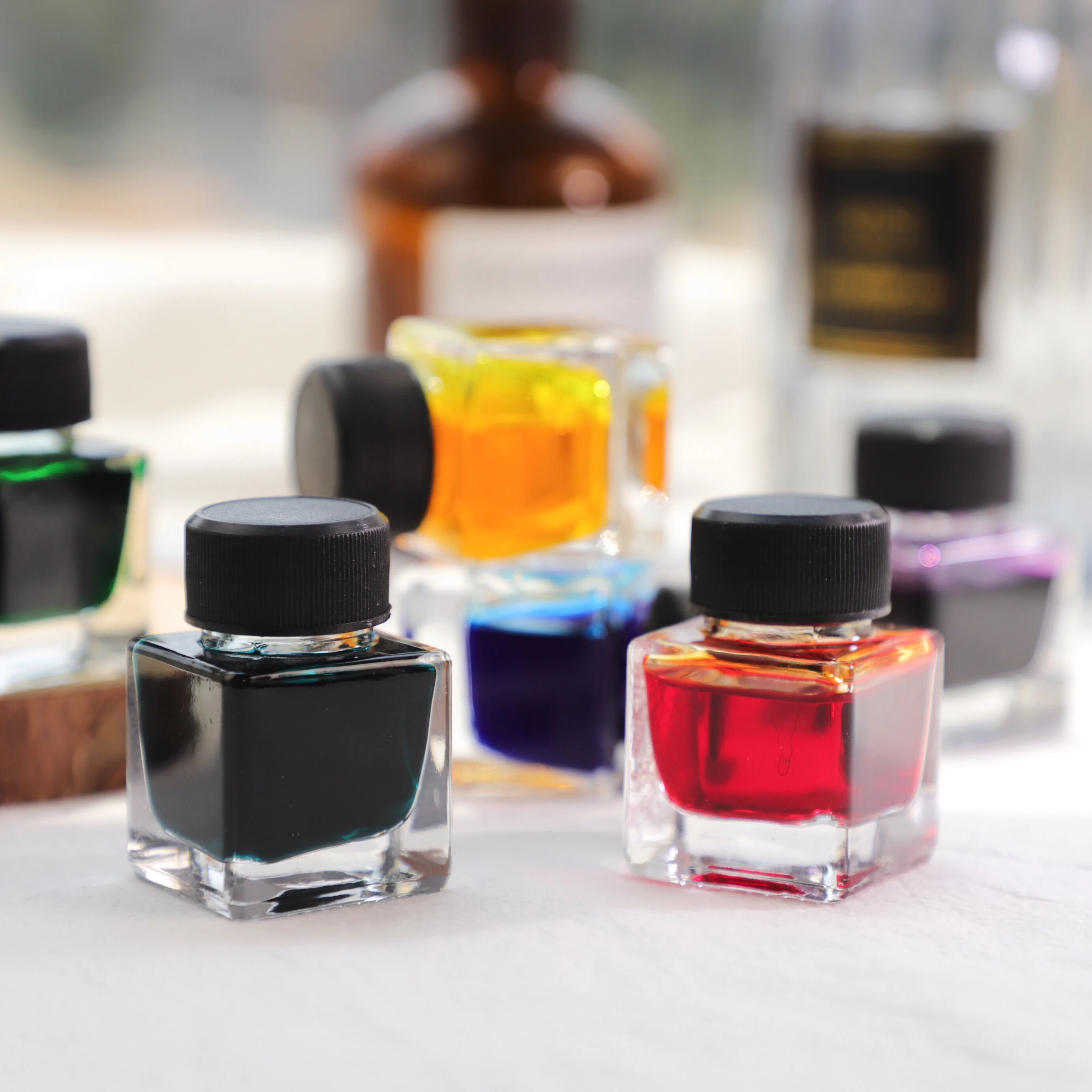 稀少品】時代物 ヴィンテージ インクウェル 無銘 クリスタルグラス？□