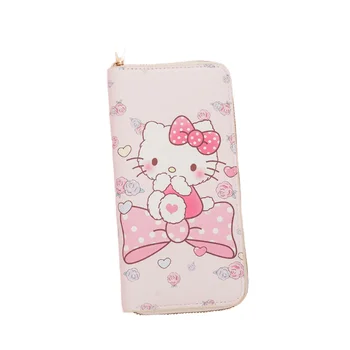 Cartoon Sanrios Hello Kt Purse Bag Multi Stylewomen Students Wallets Pu Zipper Promotion Gift Wallet