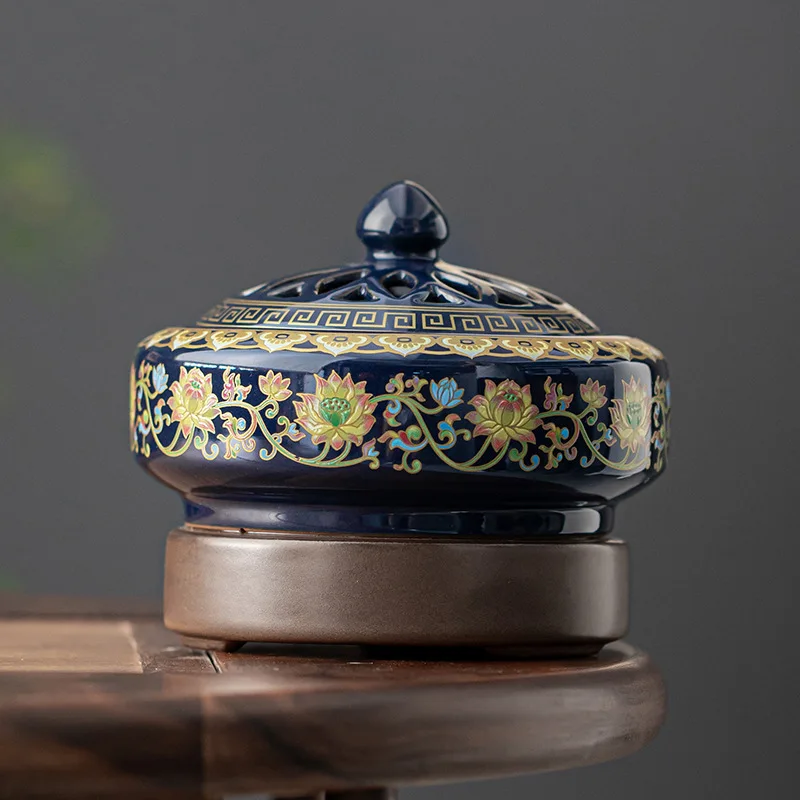 Durable Ceramic Incense Burner with Timer for Essential Oils