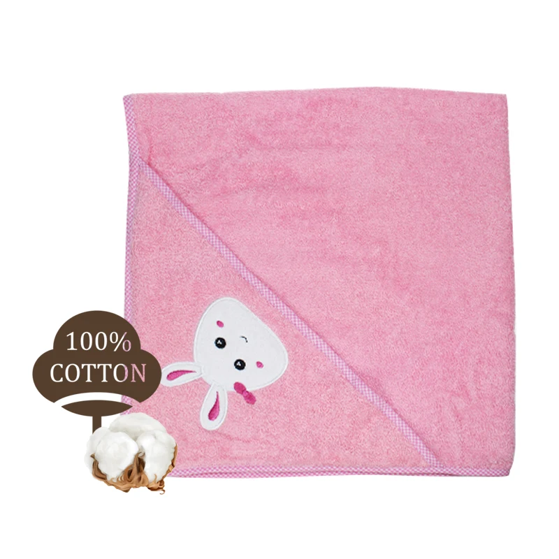 Soft Animal Cartoon Embroidered Kid Poncho Bath Hooded Towel - Buy ...