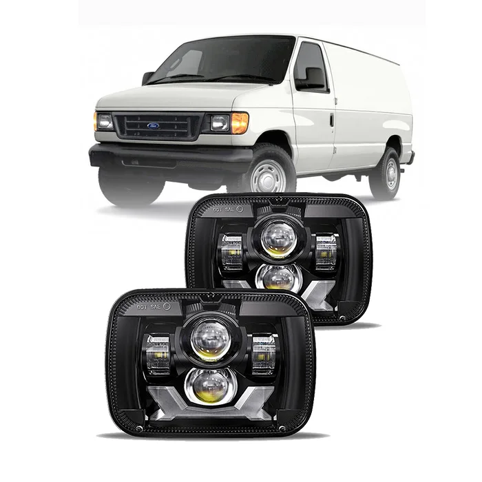 Ford E-150 Econoline エコノライン バン ヘッドライト 新品 1996-2014フォードエコノラインE150E250E350クラブワゴンパーツシール