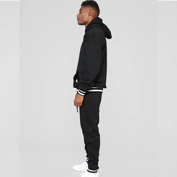 Survêtement Homme Hiver 2 Pièces - Sweat à Capuche Et Pantalon - Doublure Polaire épaisse - Chaud Et Confortable