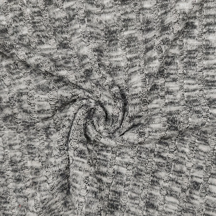 New Style Knit Ribbed Fabric , Customized Colors Stretch Rayon Polyester Brushed Rib Fabric for Sale/ manufacture