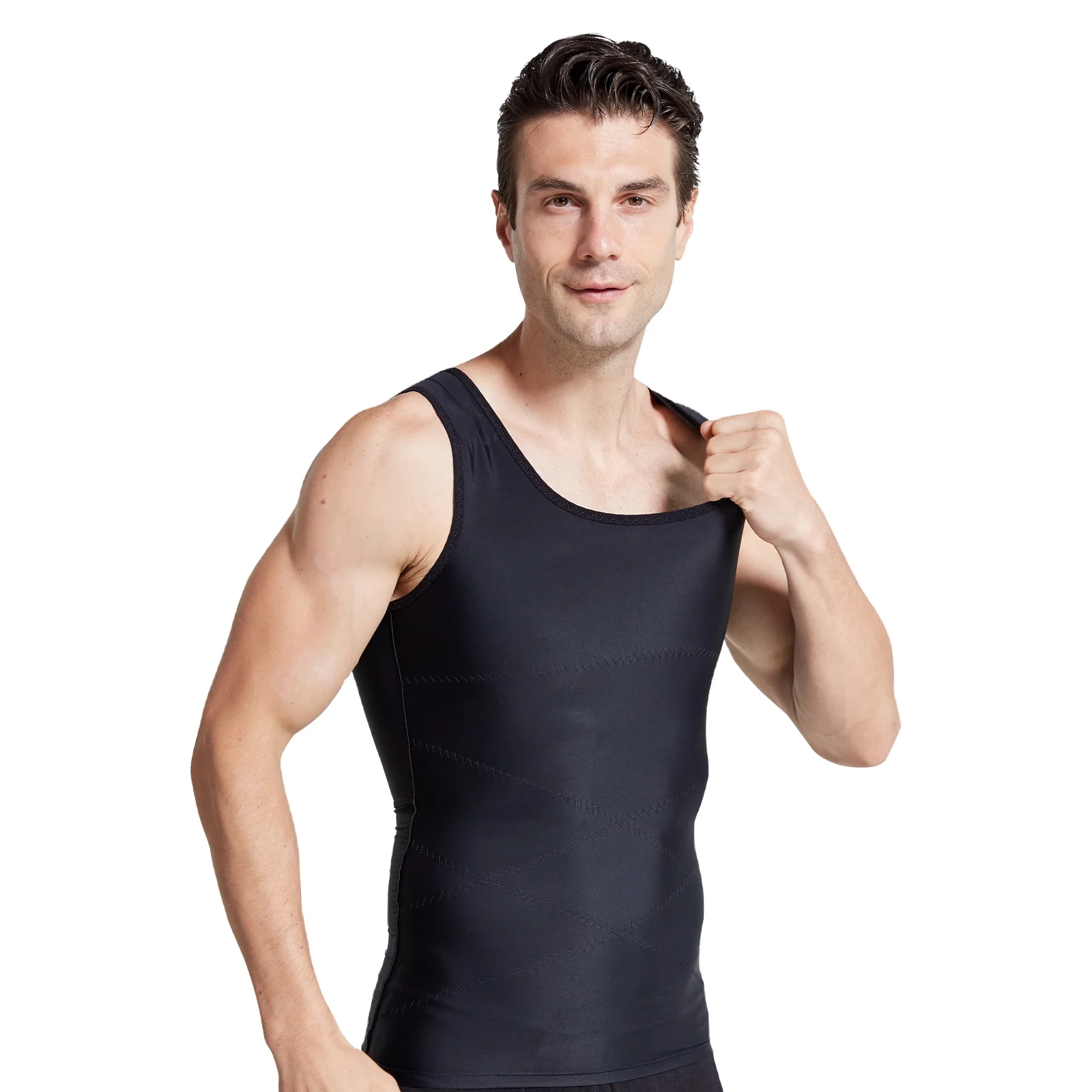 T023 Wholesale Men Vest Body Shaper Chest Tummy Control Shapewear - Buy ...