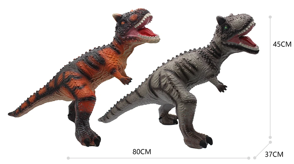 子供のための80cmカルノタウルスソフトビニールぬいぐるみ綿恐竜