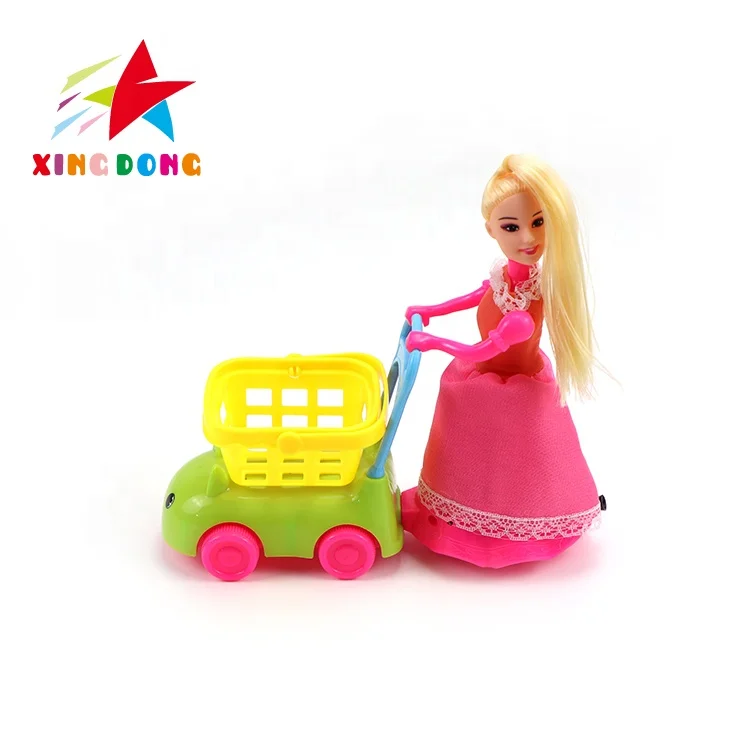 Wholesales Kid'sToy pull line girls pretend play shopping cart toys