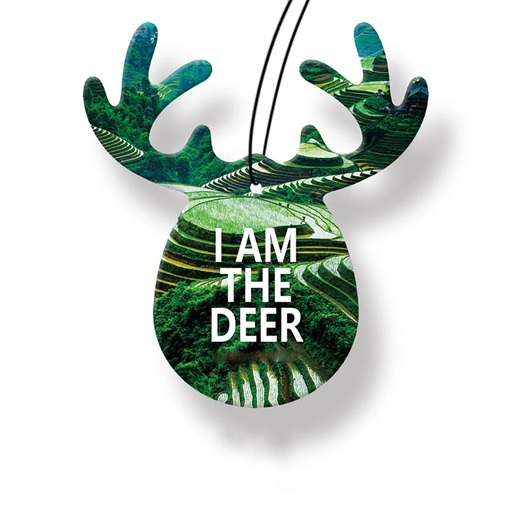 Custom Car Air Freshener Little Hanging Black Paper Scent Trees Shape