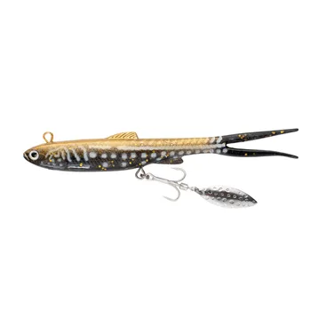 Cheery Fork Tail Lead Head Jig Lure with Spinner Blades and Treble Hooks for Bass Fishing – Metal Jig – view 4
