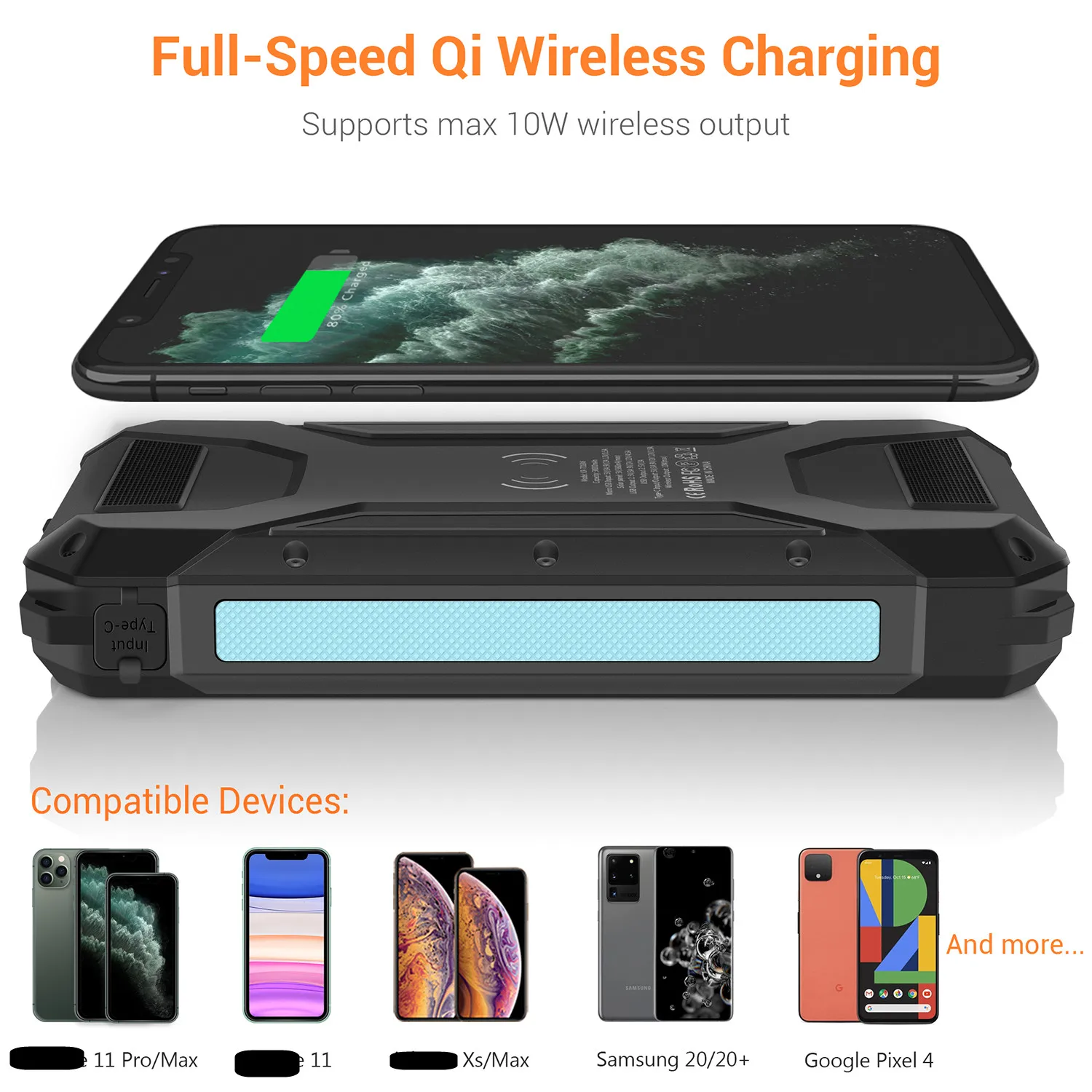 Waterproof 30000mAh Solar Charger Power Bank with Display Back Battery  Charger for Phone Solar Charging Station