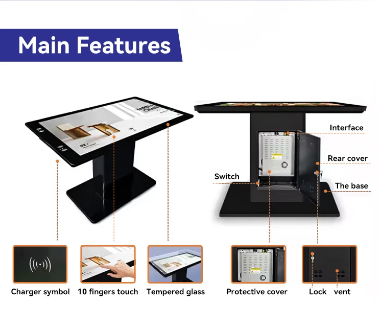 Interactive Touch Game Table - 32 Inch Waterproof LCD