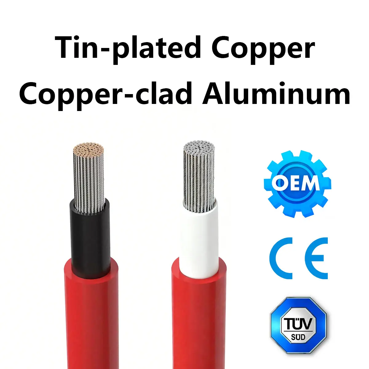 Tuv Twin Core Solar Wiring 2.5mm 4mm 10mm 16mm H1z2z2-k Copper Dual Power Panel Connector Accessories Pv 6mm2 Dc Solar Cable 6mm插图1