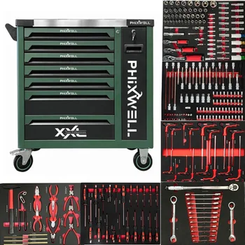 Inventory heavy duty Tool Iron cabinet workshop 7drawers-tool set tray storage chest thickened toolbox tool cart