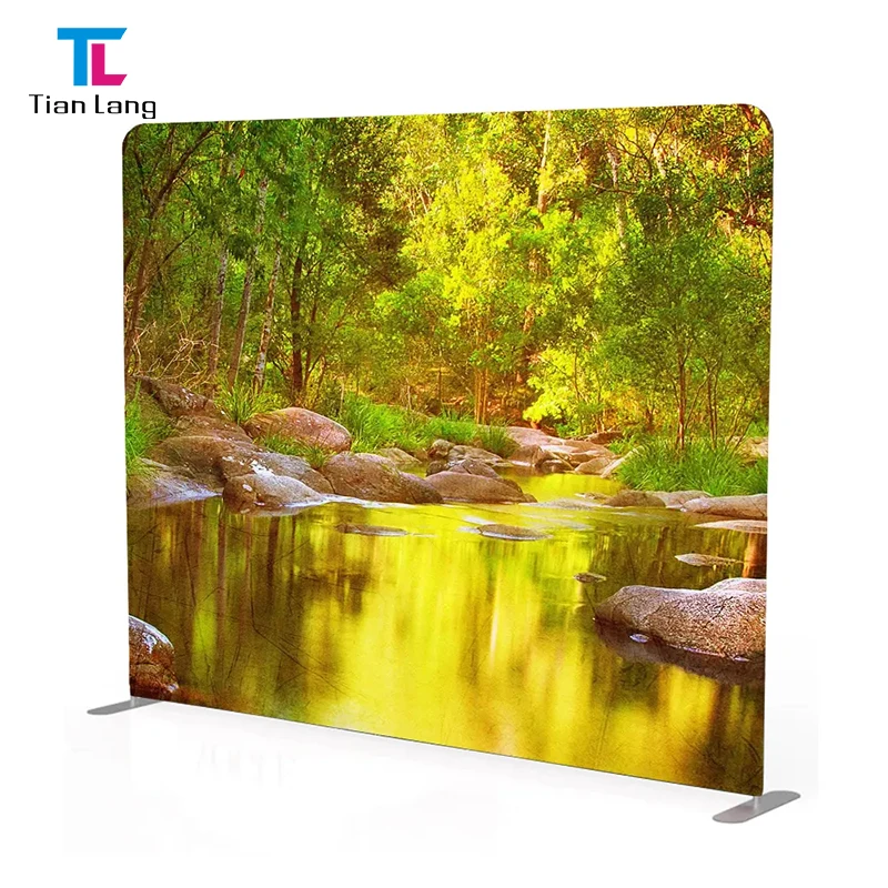 Tian Lang sveikas ir pramogingas pernešiamas aliuminio ir audinio fonas prekybos renginiams reklamos pernešiamajam rodymui