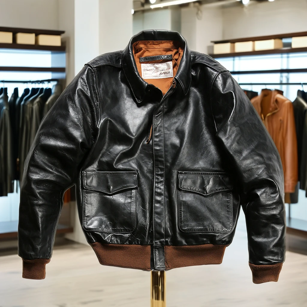 Amazon.com: Azrah Traders 100% Leather Jacket for Men
