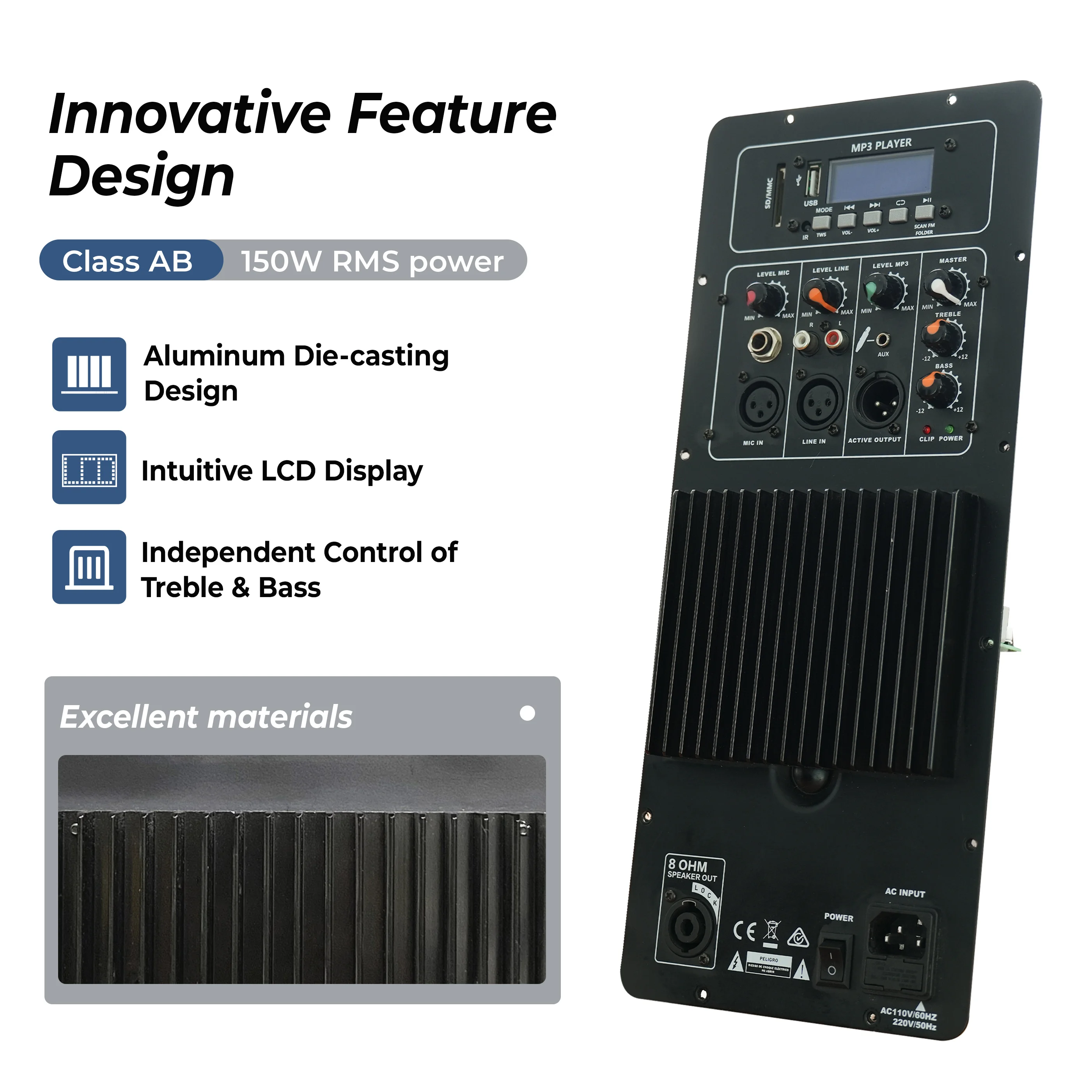 S-188 Mini amplificatore di potenza audio Amplificatore BT digitale a 2