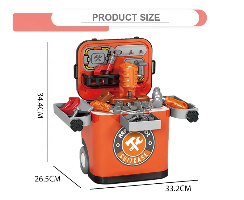 Ролевые музыкальным светом детский набор инструментов для ремонта игрушки чемодан с 29 шт.