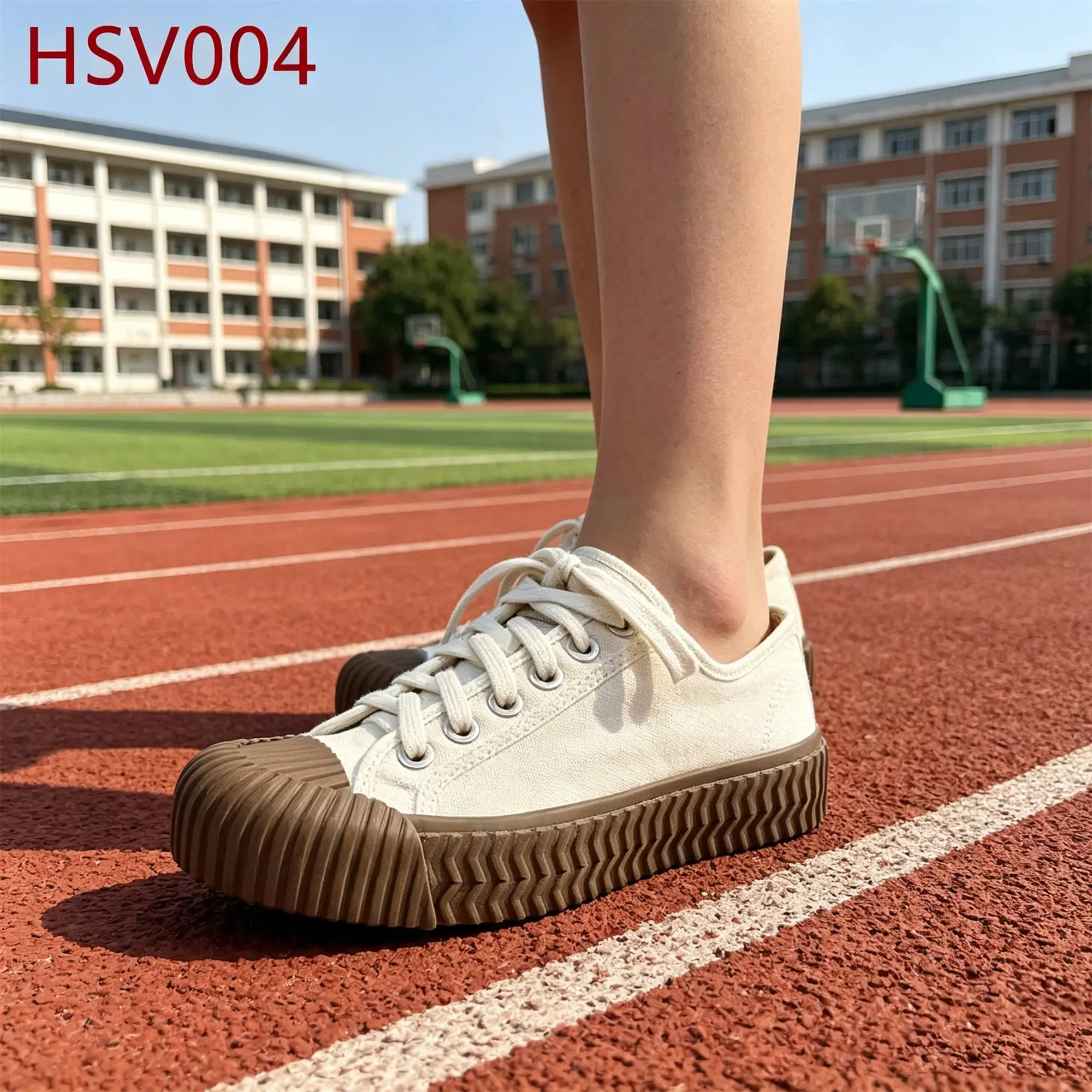 ZYF,Thailand Market Popular Lace up White/black Sneakers College Style Durable Canvas Fabric Hua Singh Vulcanized Shoes HSV004