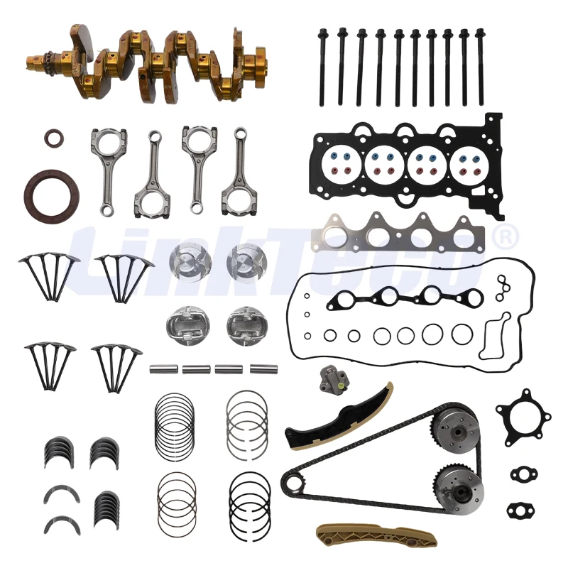 Linkteco Engine Overhaul Rebuild Kit Crankshaft Con-Rod Timing Chain Kit Set for Hyundai Accent Kia Rio Soul G4FD 1.6L 2012-2017